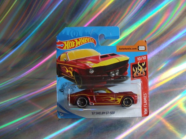 Hot Wheels Ford Mustang ยด67 Shelby GT-500 ๐ 2019 Hw Flames 10/10 Neu/Ovp 1:64-image
