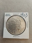 1886 Morgan Silver Dollar MS63  100%REAL