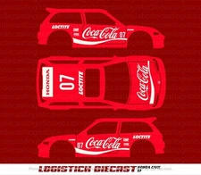 WATER SLIDE DECAL FOR Hot wheels 1/64 CUSTOM '90 Honda Civic EF A1