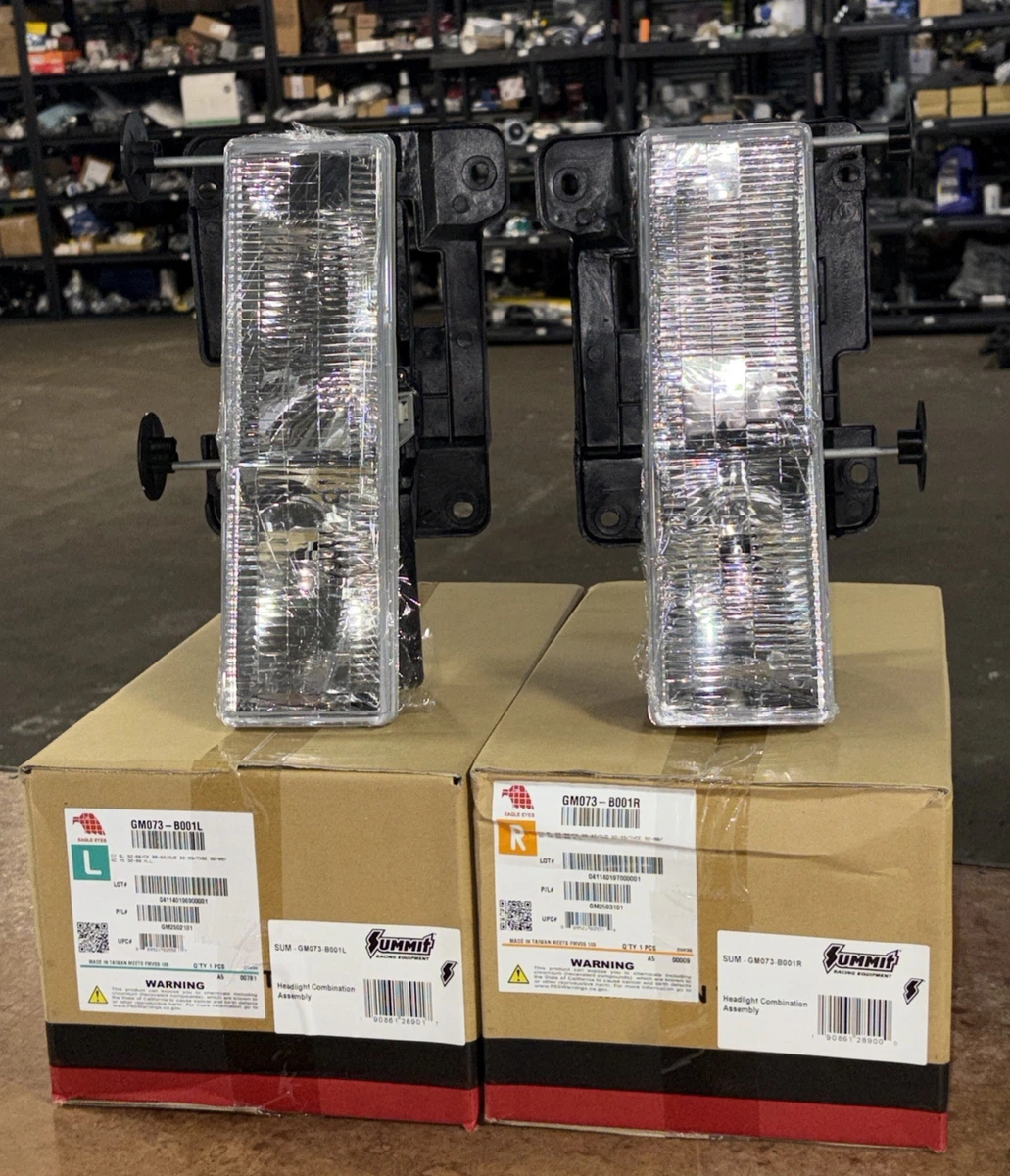 Eagle Eyes GM073-B001L & GM073-B001R Headlight Pair LH RH Chevy GMC C/K Tahoe photo 1