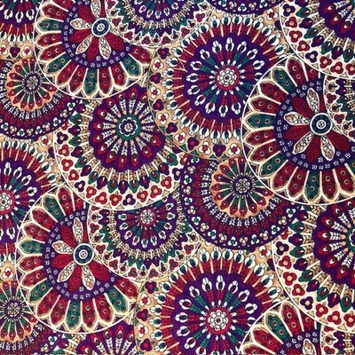 Multicolor Mandalas Hoffman Fabrics 100% Cotton half yard to quilt craft or sew