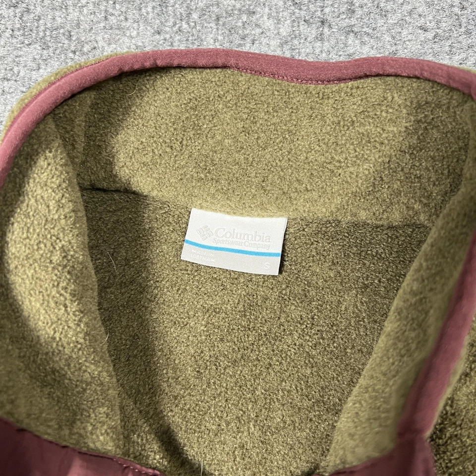Pullover Columbia para mujer mediano verde polar cuarto a presión camuflaje floral AL2906 Foto 3 de 4