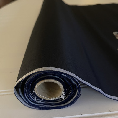 SILK DARK BLUE, FABRIC 7 Yards x 22 Inches Wide or 252 Inches x 22 Wide