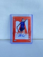 2025 Topps Chrome Tennis Karolina Muchova /25 Orange Refractor Auto #AA-KM 15/25