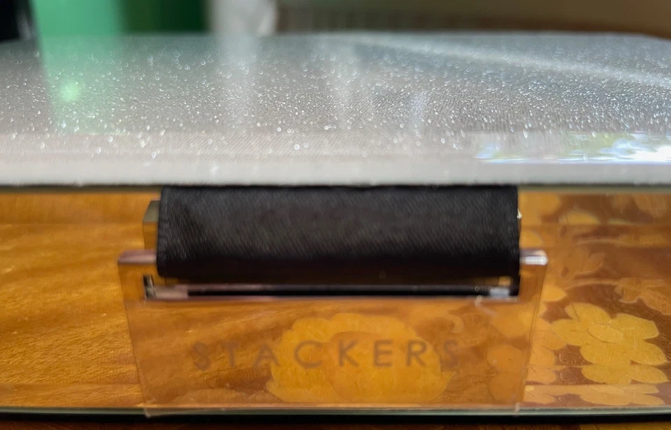 STACKERS Glass Ombre Pink /Silver Jewelry Box. Great condition. - Image 3 of 4