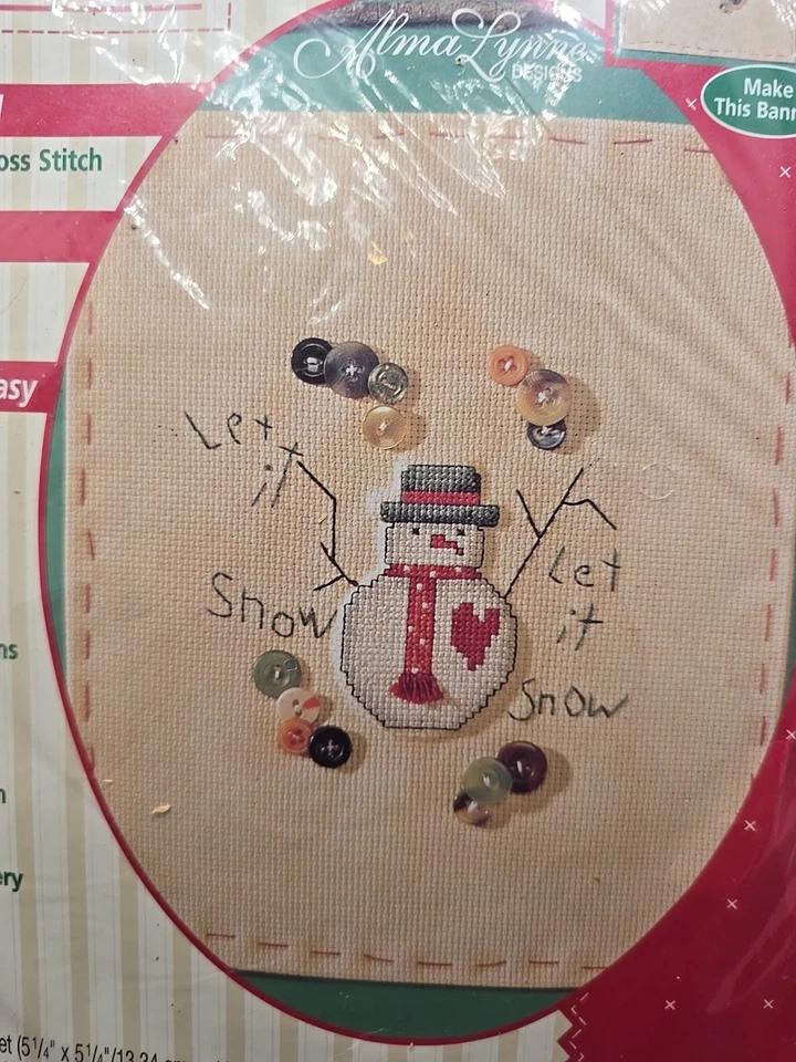 Plaid Stitched Impressions #21873 Let It Snow Alma Lynne Designs Complete Kit - Image 2 of 4