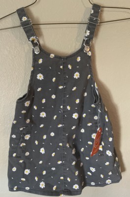 Wonder Nation Grey Floral Jumper Toddler's Size 4T Skirt-all.p12