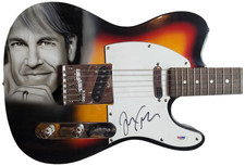 John Tesh Signed Autographed Hand Airbrushed Painting Guitar UACC AFTAL RACC TS