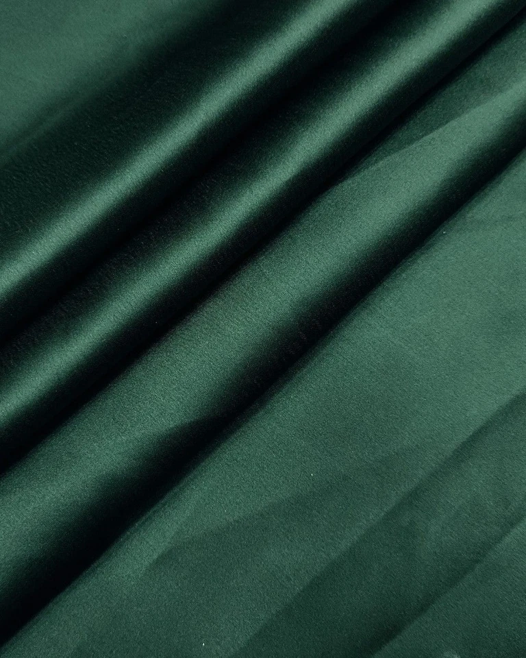 MULBERRY SILK SATIN fabric by the yard -Dark Green silk fabric - Handmade silk - Image 4 of 4