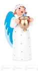 Angel With Candle Holder for D=0 3/8in, Standing H = Ca 2 3/4in New Erzgebirge