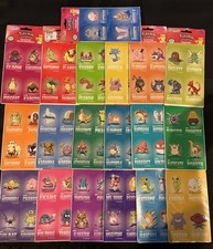 1999 Pokemon Sandylion Complete Uncut Sticker Set - 19 Pkgs - Charizard