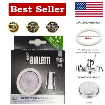Quality Silicone Gasket & Stainless Steel Plate for Optimal Espresso Brewing