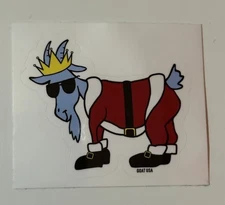 GOAT USA Santa Goat; *Red Santa Suit*; Goat Sticker; Single Sticker; Brand New!