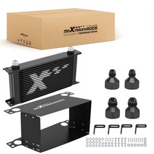 Universal Oil Cooler Kit 19 Row 10an Transmission Engine Cooler Aluminum Black Universal Oil Cooler Kit 19 Row 10an Transmission Engine Cooler Aluminum Black