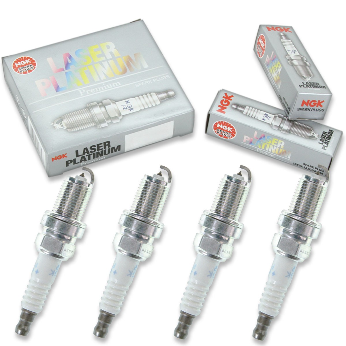 4 pcs NGK Laser Platinum Spark Plugs for 1999-2003 Saab 9-3 2.3L 2.0L L4 ql