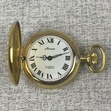 Vintage Arnex 17 Jewels Incabloc Mechanical Wind Up Pocket Watch Swiss Made 
