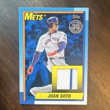 Topps 2025 Update 1990 Topps Baseball Relics Juan Soto Mets #90RU-JS Blue /150
