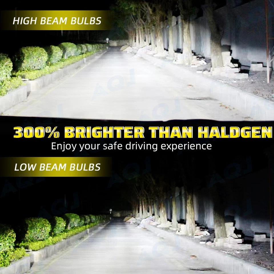 LED FOR Toyota Hiace Van 2006-2023 Headlight H4 9003 6000K Bulbs Hi/Low Beam - Image 3 of 4