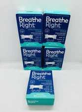 BREATHE RIGHT EXTRA STRENGTH CLEAR 5 packs of 44 NASAL STRIPS. EXP-07/31/2029