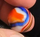 21/32"- Rare Vivid Peltier Nlr Citrus Liberty Aventurine Vintage Marbles MINT