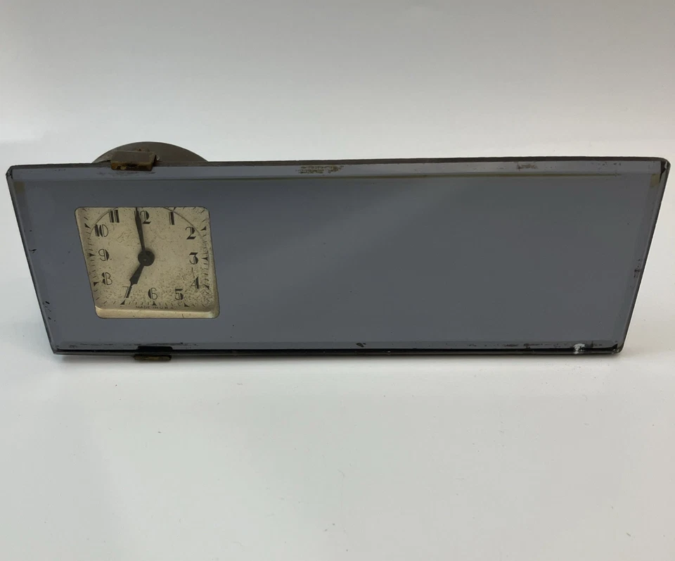 Espejo retrovisor reloj New Haven para auto antiguo Standard Co. Ford Cadillac Foto 3 de 4