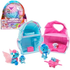 Hatchimals CollEGGtibles, Family Pack Home Playset with 3 Characters and up t...
