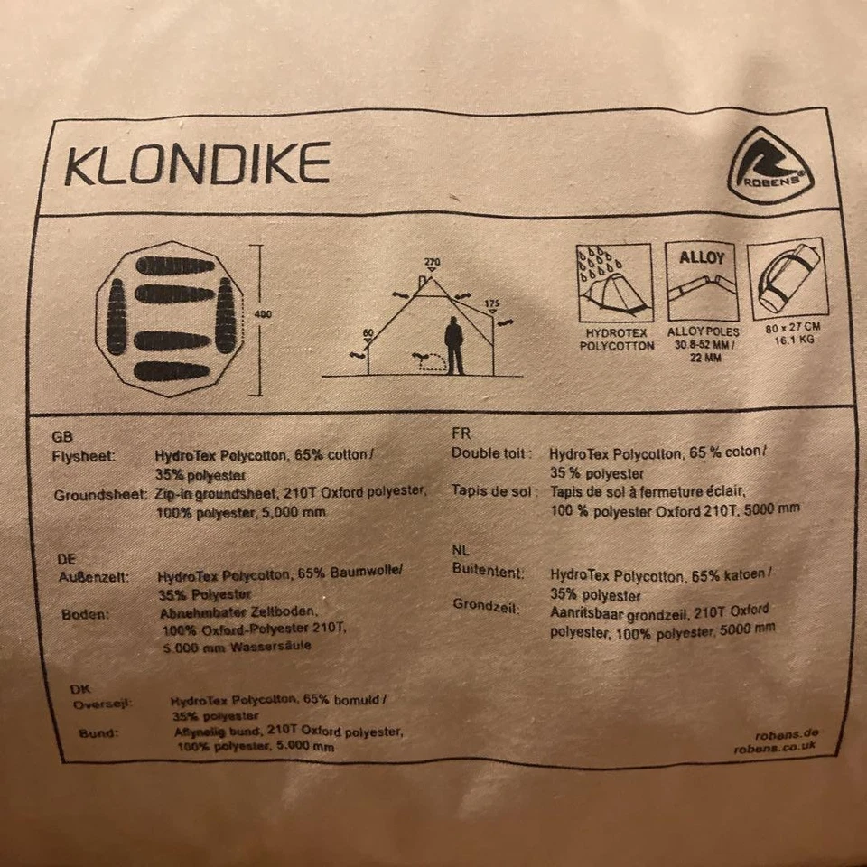 Tienda de campaña de un poste Robens Klondike envío a Japón Foto 2 de 3