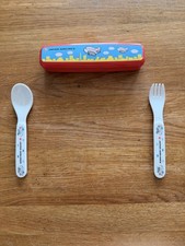 Portable Cutlery Set Fork And Spoon in Case. Perfect For Young Children.