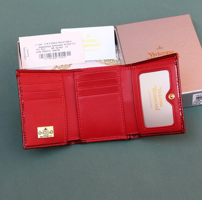 Vivienne Westwood Gamaguchi Trifold Wallet Color Red orb Enamel