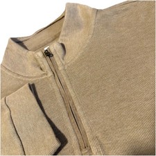 Joseph Abboud 1/4 Quarter Zip Mens XXL Putty Modern Fit Modal Performance Golf