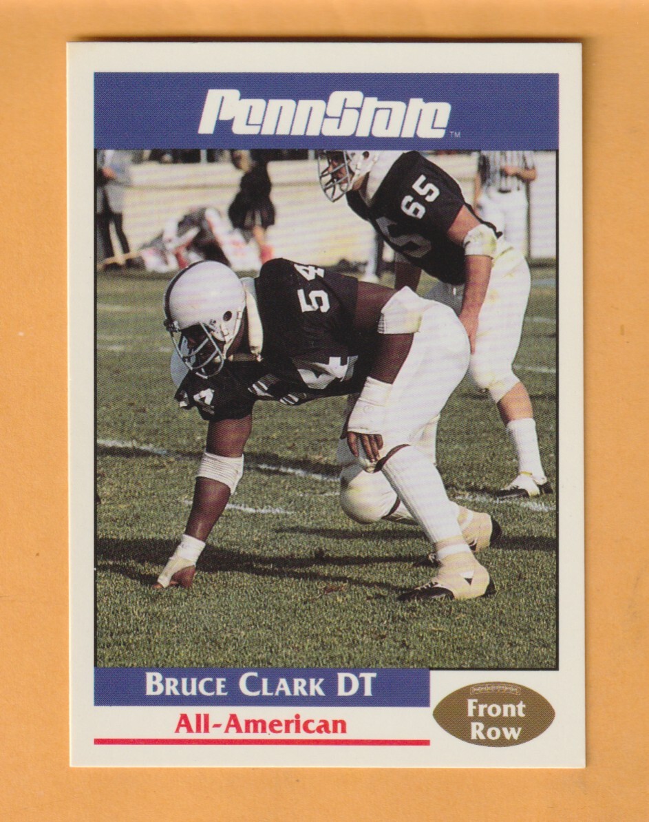 Bruce Clark Penn State Nittany Lions 1992 Front Row #8 New Castle Pennsylvania