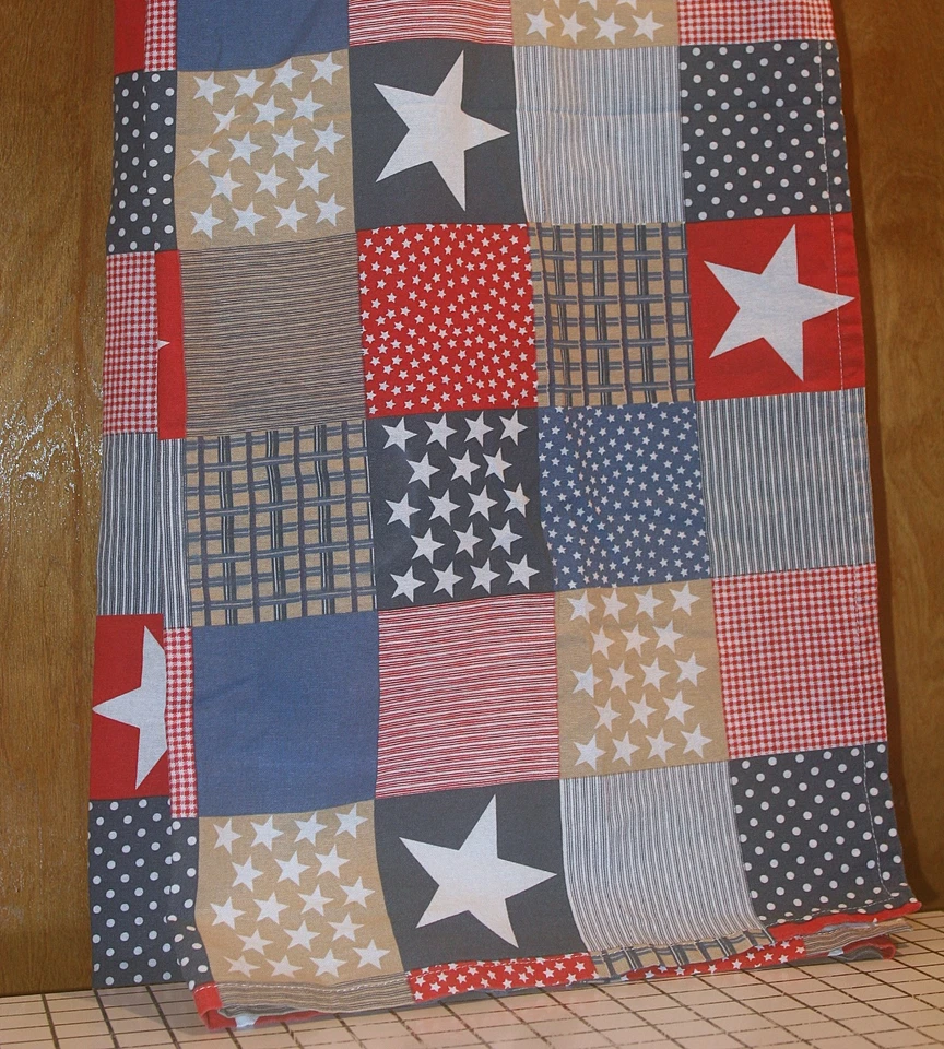 County Living Patriotic Table Cloth 58" x 80" Cotton Red White & Blue July 4th - Image 2 of 4