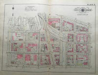 1946 WASHINGTON D.C. VIRGINIA AVENUE TO M ST & S. CAPITAL ST TO 4TH ST ATLAS MAP
