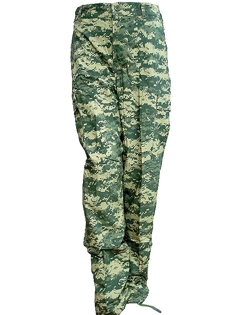 New Mil-Spec BDU Cargo Pants Polyester Rip-Stop 6-Pocket (Digital Camo) - S M