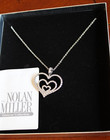Nolan Miller Glamour Collec Gracious Heart Enhancer Triple Heart Rhinestoe Nib