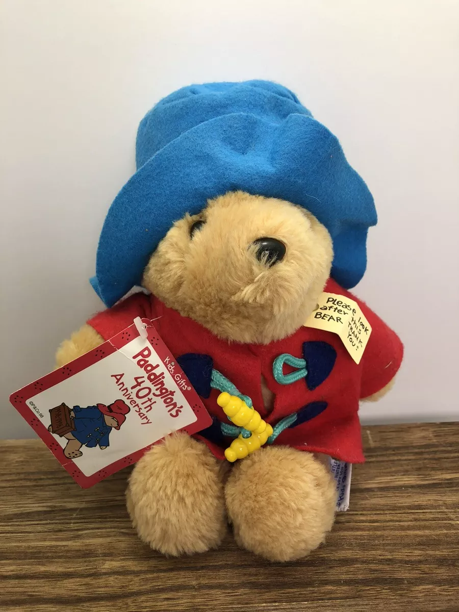 VTG 1998 Kids Gifts Paddington's 40th Anniversary Plush Paddington Bear W/Tags