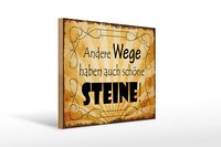 Holzschild Spruch 40X30 Cm Andere Wege Auch SchöNe Steine Deko Schild