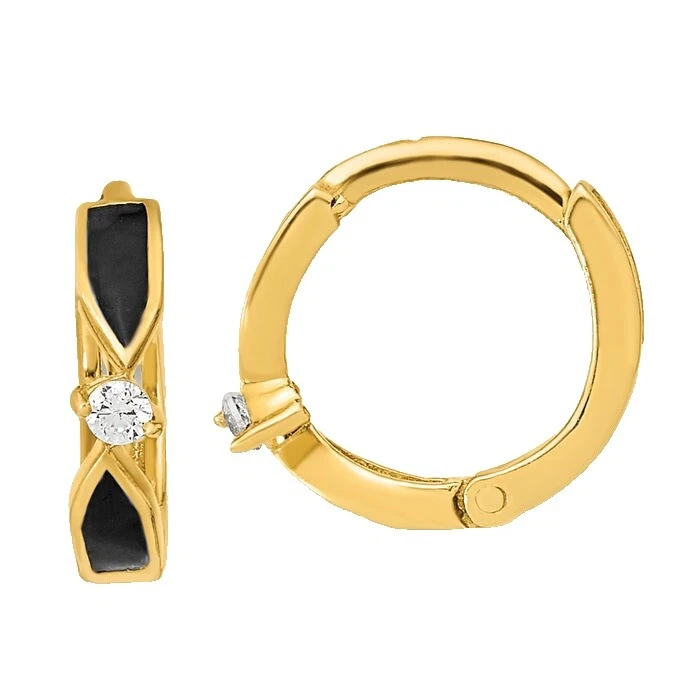 Onyx Onyx Pendientes de Moda Aro