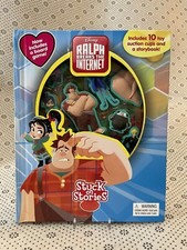 Disney Ralph Breaks the Internet Stuck on Stories Book Board Game Figures NIB 