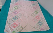 Baby Vintage Riegel Receiving Blanket Pastel Teddies Bunnies Lion  Kitties