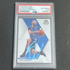2019-20 Panini Mosaic #2 EVAN FOURNIER Signed Card AUTO PSA Slabbed Magic