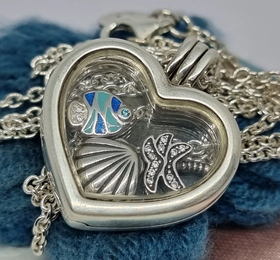 Pandora silver hotsell heart locket necklace