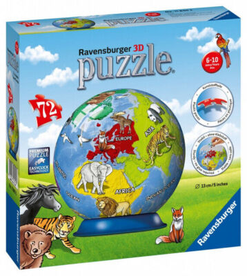 Puzzle 3D 72 elementy. Globus