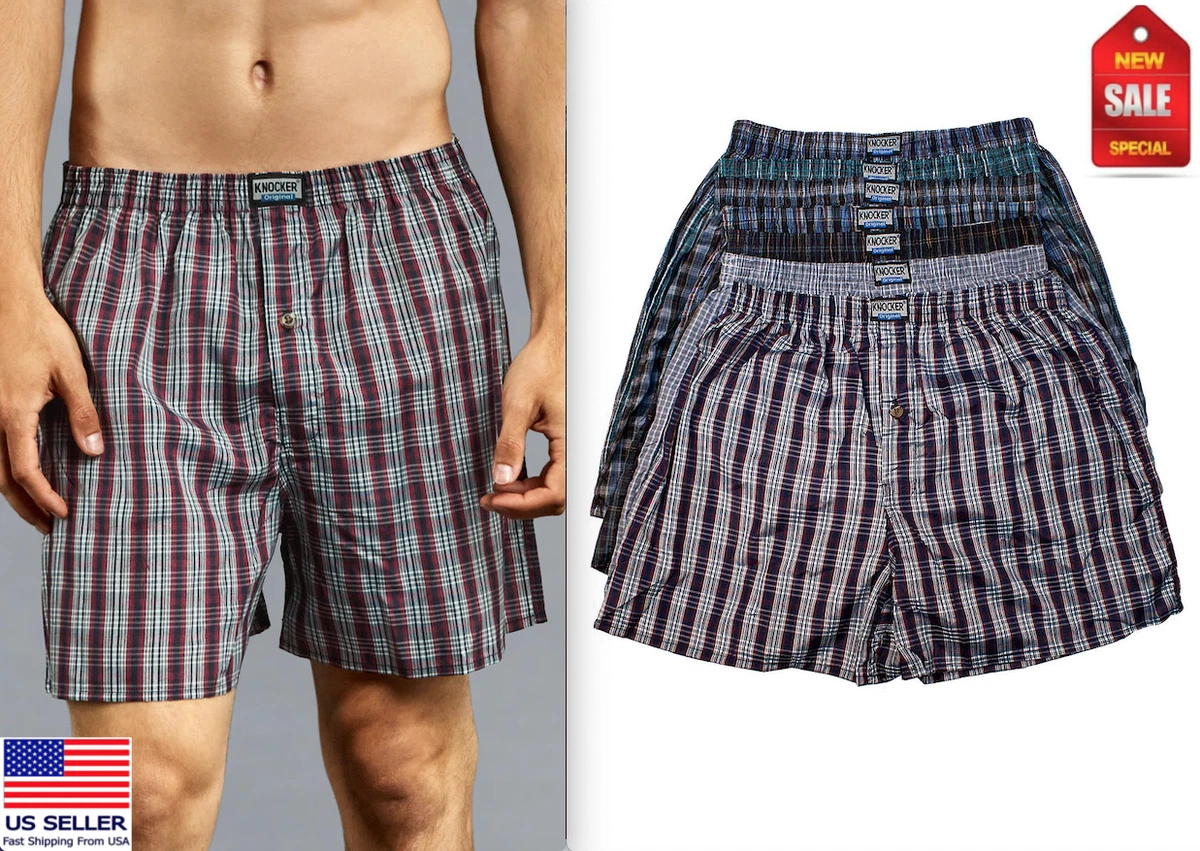 3 6 Mens Plaid Boxer Shorts Lot New Underwear Pairs Small Medium