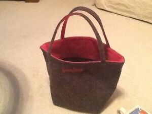 Neiman Marcus brand grey hot pink wool Shopper Tote Bag Mint | eBay