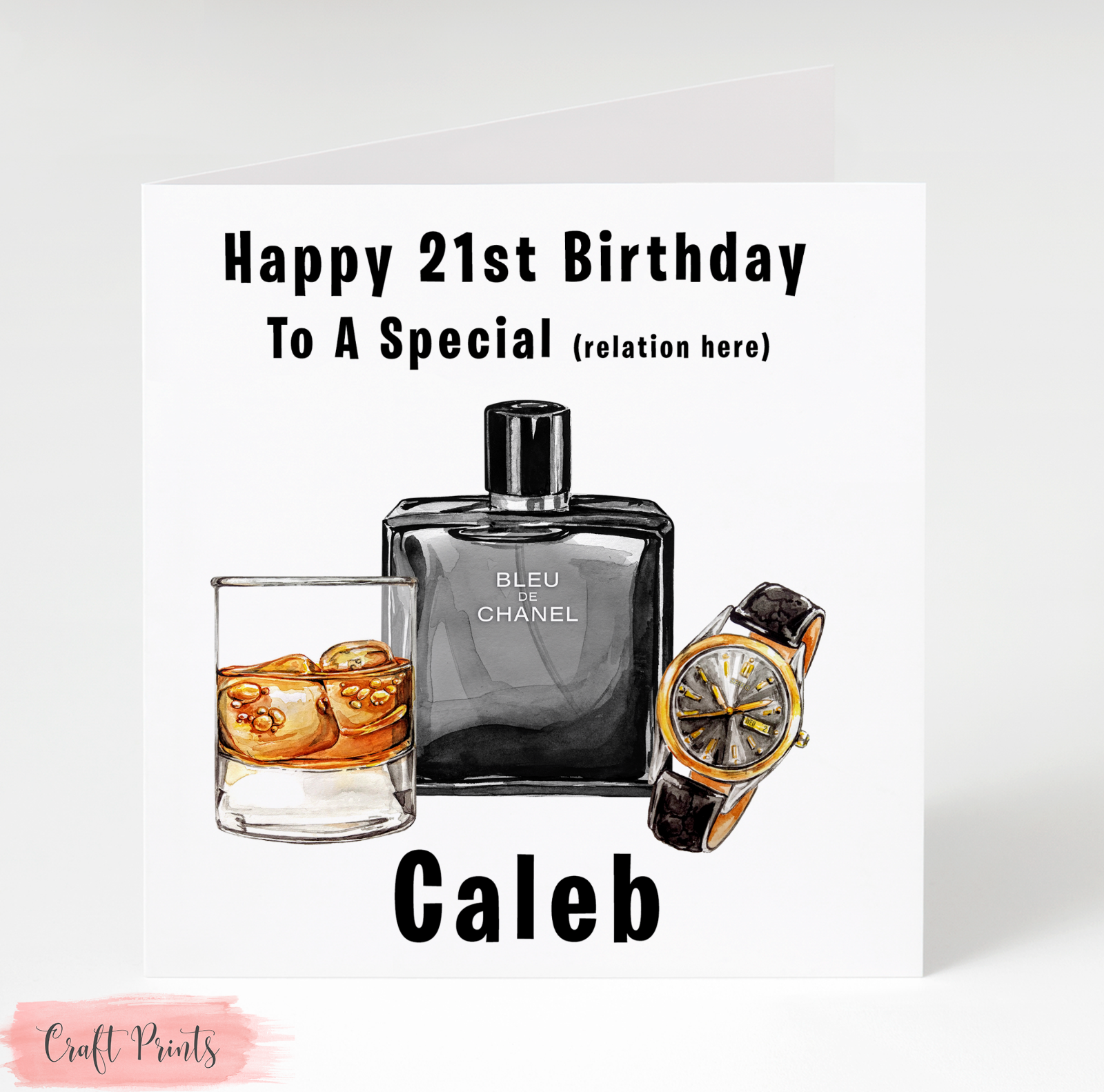 Personalised Handmade Birthday Card Dad Son Grandson 18th 21st 30th 40th 50th