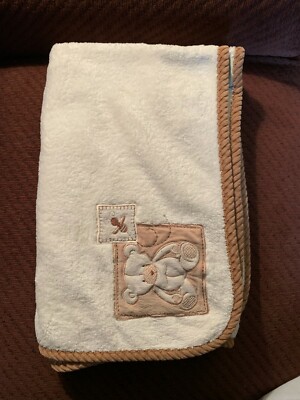 Eddie Bauer Baby TEDDY BEARS Bee ~ Appliqued Plush Blanket 
