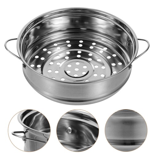 Piastra Vaporiera per Pentola Riutilizzabile Porta Vaporiera Alimenti Cestello Acciaio Inox - Foto 8 di 12
