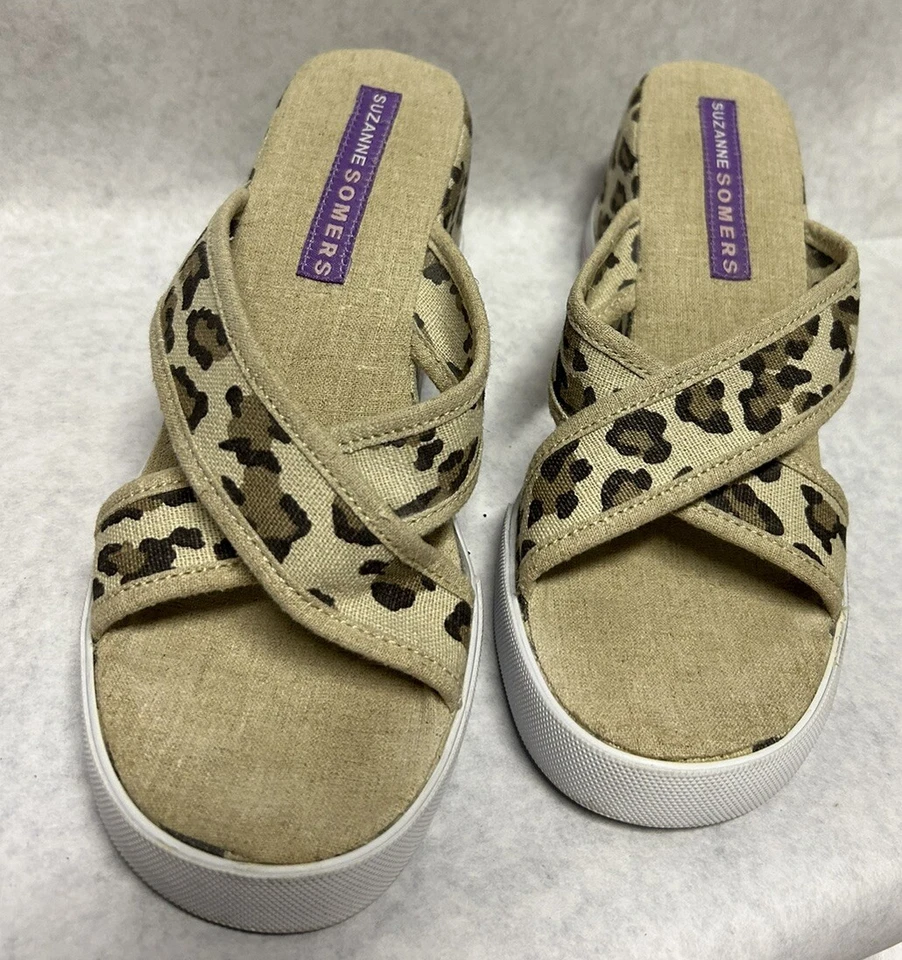 Susanne Somers Animal Print Wedges Heels Sandals Womens Size 8.5-9 - Image 4 of 4