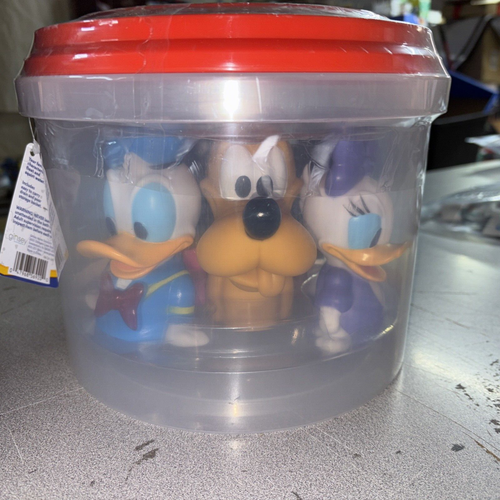 Disney Junior Mickey & Friends 5 Piece Bath Squirter Bucket Set Bath Toys New - Picture 3 of 3
